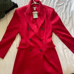 NWT HM SATIN BLAZER DRESS